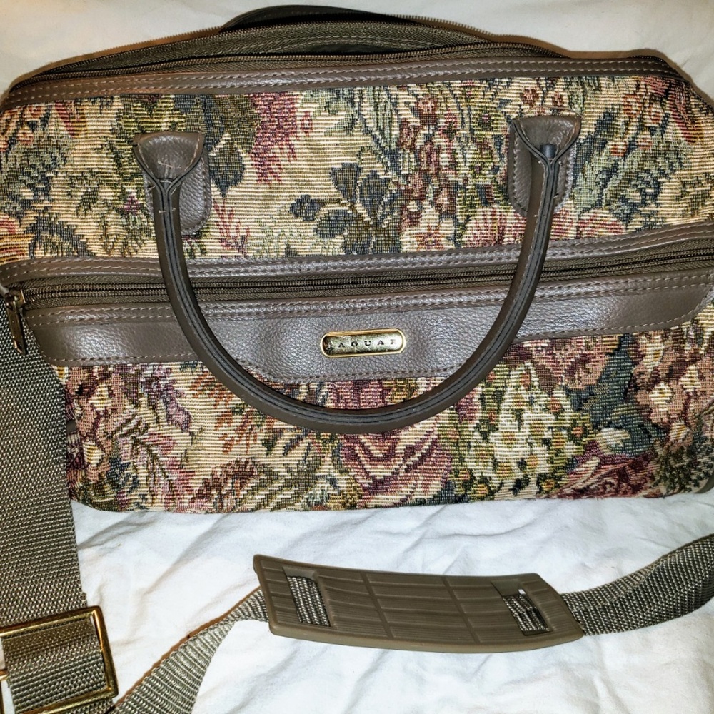 Vintage Jaguar Tote Bag Tapestry Material EUC